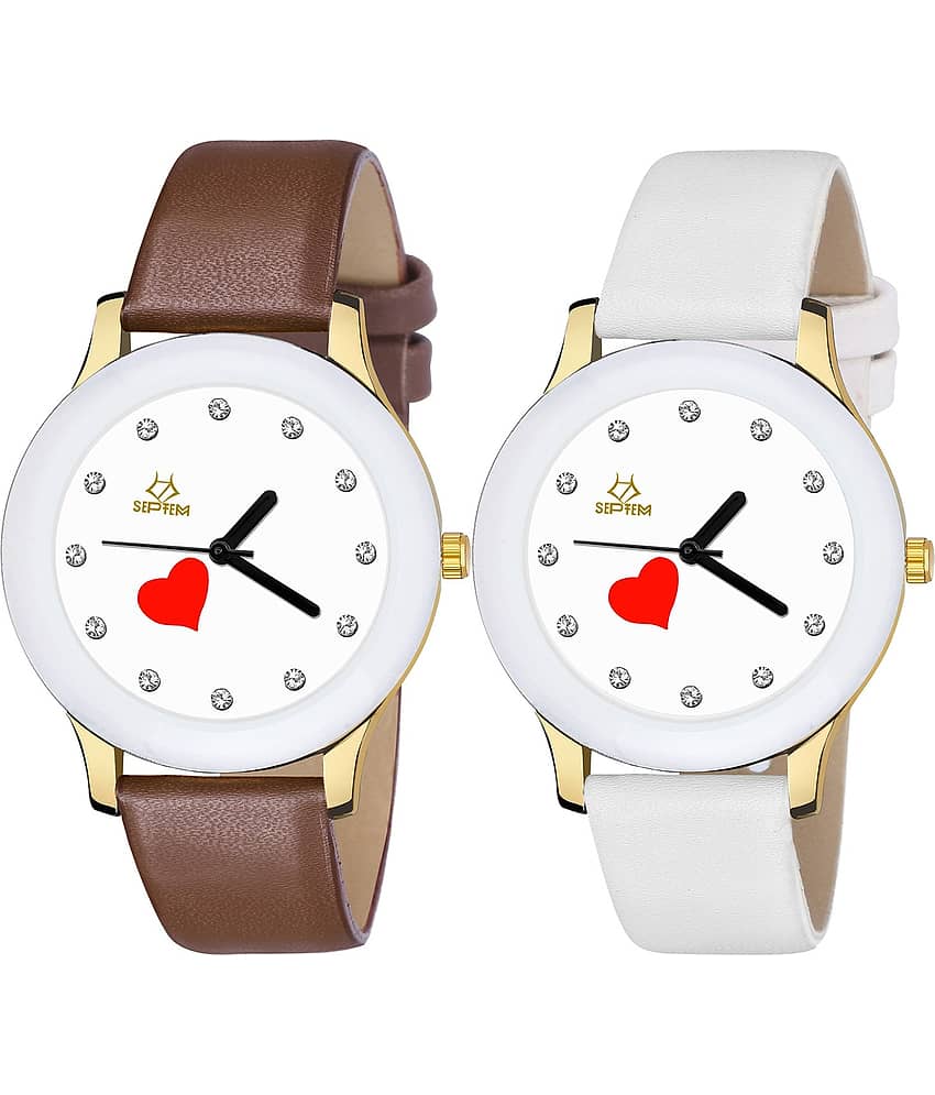 Septem Multicolor Leather Analog Men's Watch