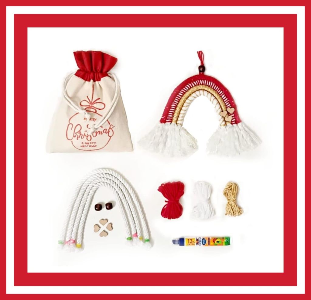 The brown box-Christmas Activity kit,Christmas Gift for Kids,DIY Christmas Ornaments,DIY Gift,DIY Return Gift,Craft kit,Art and Craft kit,Macrame Rainbow Making kit,Hobby kit - Party and Festive Needs | Buy online on ZillyBuy