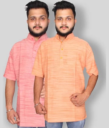 DESHBANDHU DBK - Multicolor Cotton Men's Regular Kurta ( Pack of 2 )