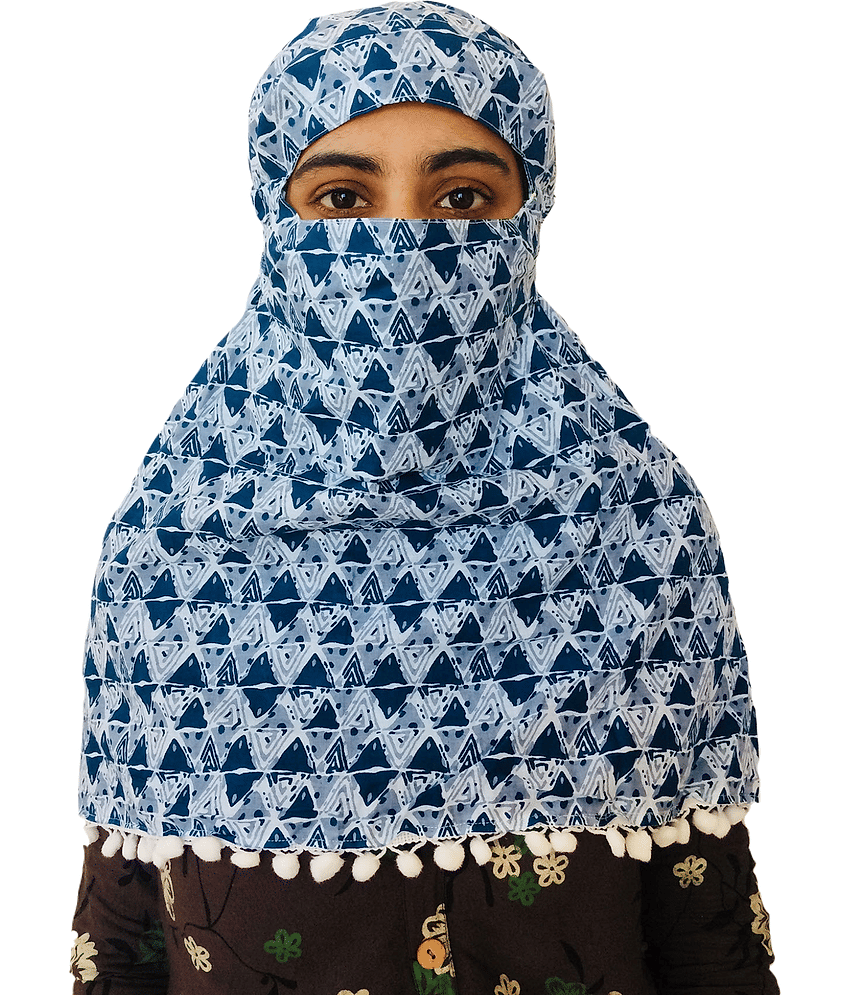 KALY India STYLE FOR EVER Blue Cotton Scarves ( Pack of 1 )
