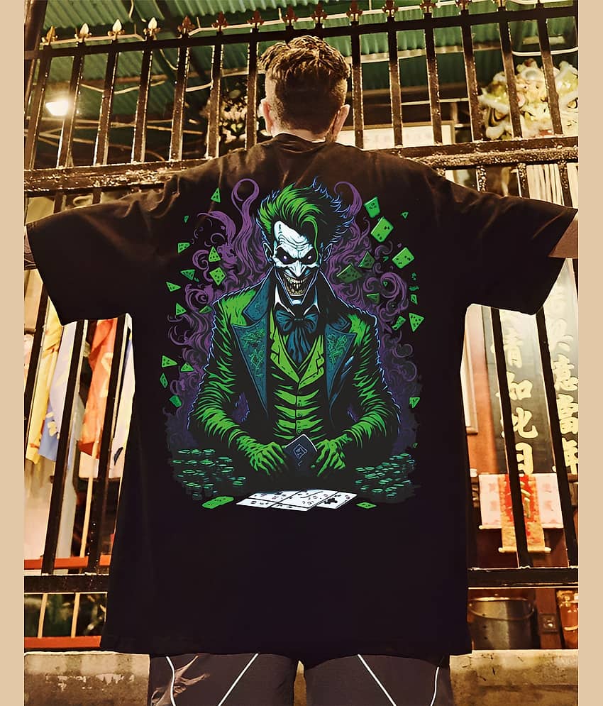 BUKKL Men Cotton Oversized Fit Printed T-Shirt ( Multicolor7 )