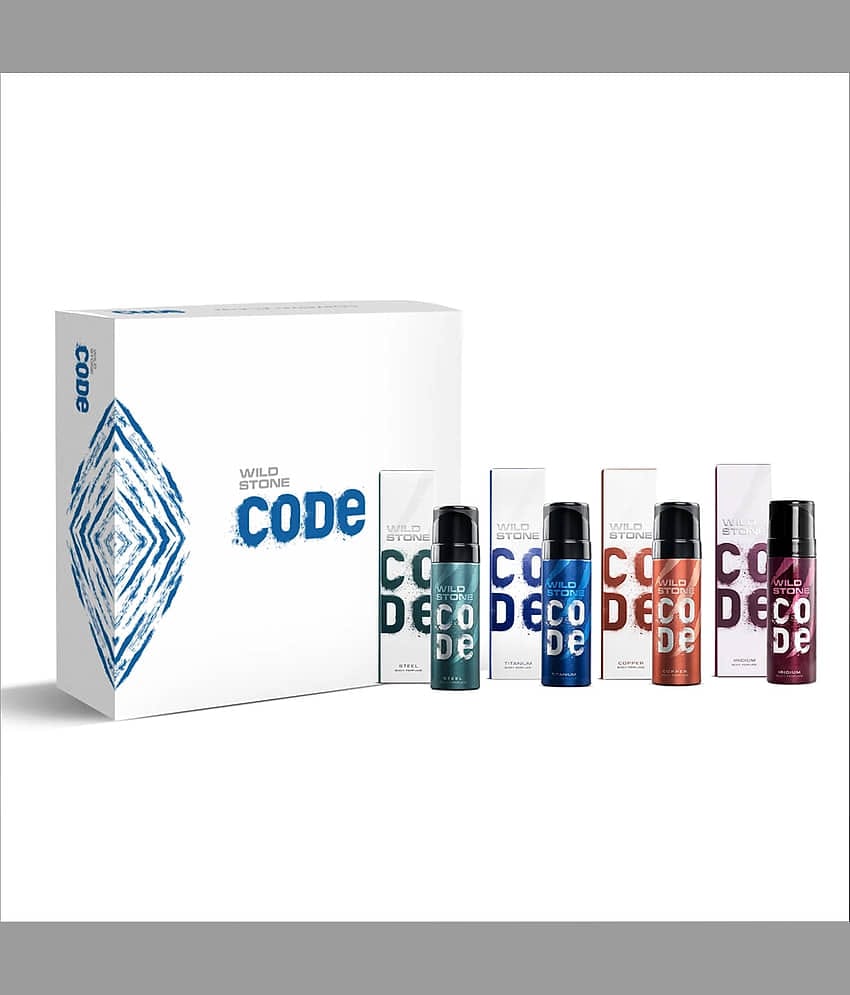 Wild Stone CODE Deodorant Spray for Men 40 ml (Pack of 4)