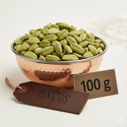 Satva Premium Delights Elaichi 100 g | Fresh Green Cardamom with Strong Aroma