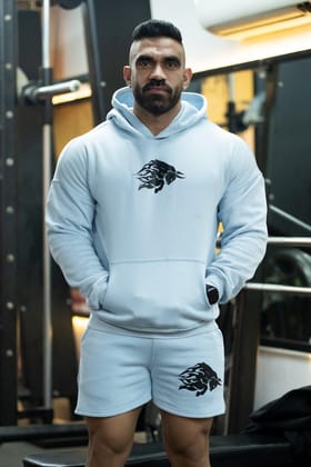 HOUSE OF WILD "PREMIUM VINTAGE" HOODIE-S / SKY BLUE