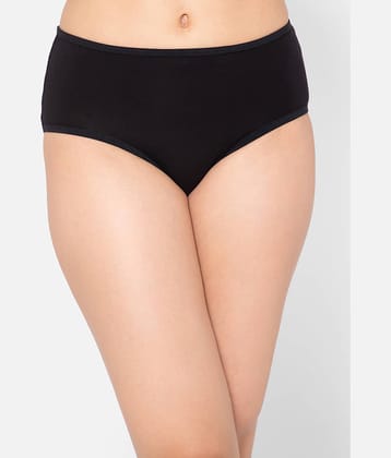 Clovia Cotton Printed Women's Hipster ( Black )