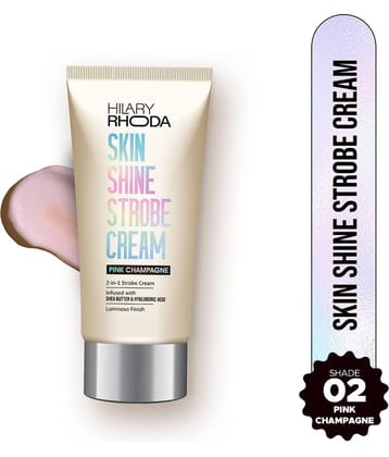 Hilary Rhoda Skin Shine Strobe Cream , 2 in 1 - Highlighter & Moisturiser , Luminous Finish (Sterling Silver - Shade 01)