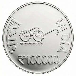 1 Lakh Rupees 1861-2011 Rabindernath Tagore Silver-plated Fantasy Collection