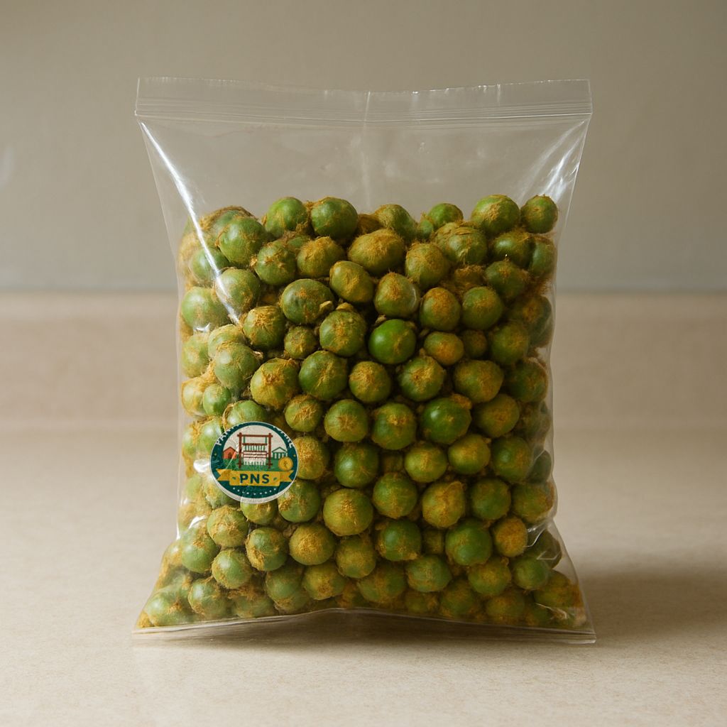 Pani Nag Square's spicy green peas snack