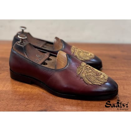 Bordo Lion Zardosi Jalsa-UK5/US6/EU39