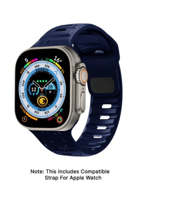 Mars - Magnetic Silicone Apple Watch Strap - Dark Blue 42 MM