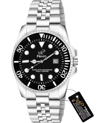 PIRASO Silver Stainless Steel Analog Men's Watch