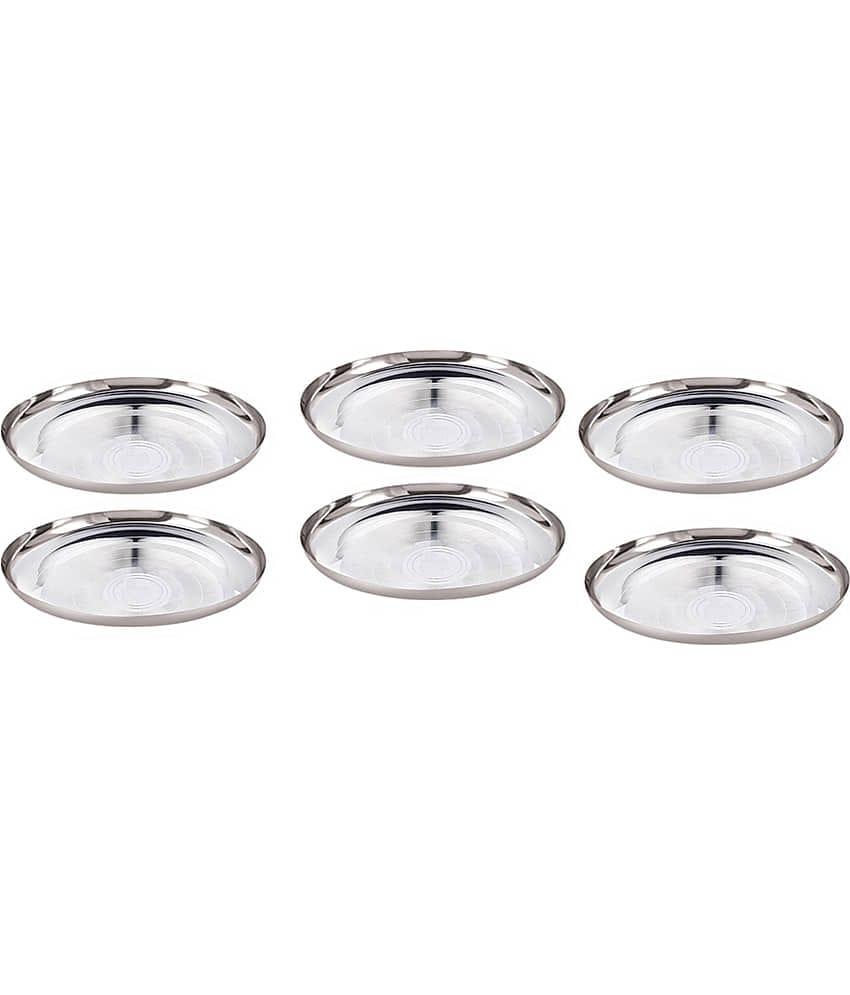 Neelam Appliances 6 Pcs Stainless Steel Half Plate