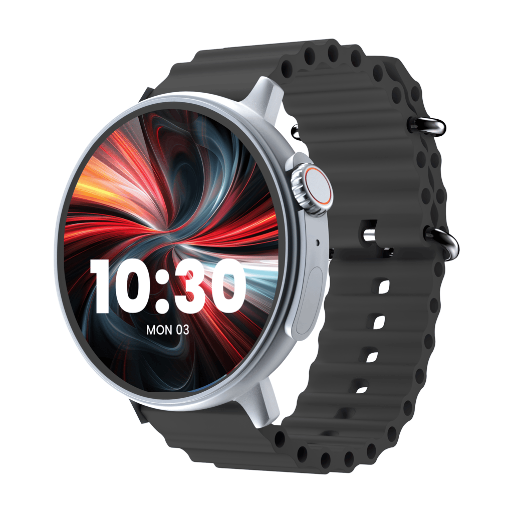 CELLECOR M7 PRO RAY 1.43" AMOLED Display | 700 NITS | AOD | BT-Calling | AI Voice | Split Screen | IP67 | Rotating Crown | SmartWatch (Black)