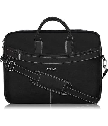 Lorem Black Faux Leather Folio