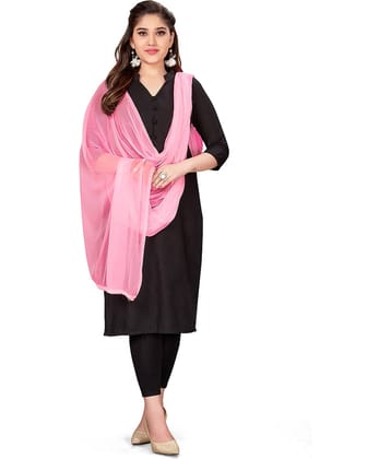 TULSI (CRAFTED WITH HEART) Women Chiffon Dupatta ( Pink , Pack of 1 )