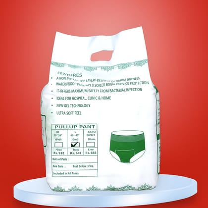 A Care Touch Adult Diaper Pullups Pant Large - Excel (L-XL) - 10 Count (Large) with odour lock and Anti-Bacterial Absorbent Core- Waist Size (78.75x119.40 CM / 31-47 inches).