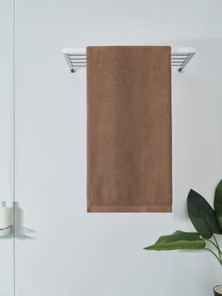 DDECOR - Pioneer Collection 100% Cotton Bomboo Plains And Textures Pattern  Bath Towel |75 CM X 150 CM| - Brown