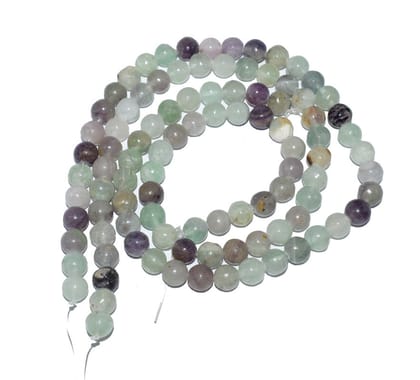 Multi Fluorite Natural Semi Precious Beads For Jewelry Making 1 String of 48 Pcs (8 MM) , SEP-866-1 String 48 Pcs / 8 MM