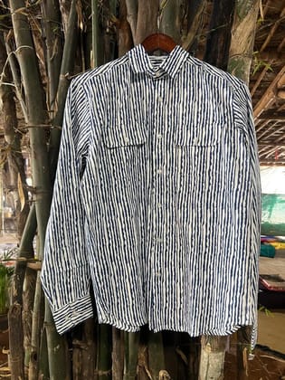 Maatitva Blue Rain  Eco Artisan Cotton Mens Shirt