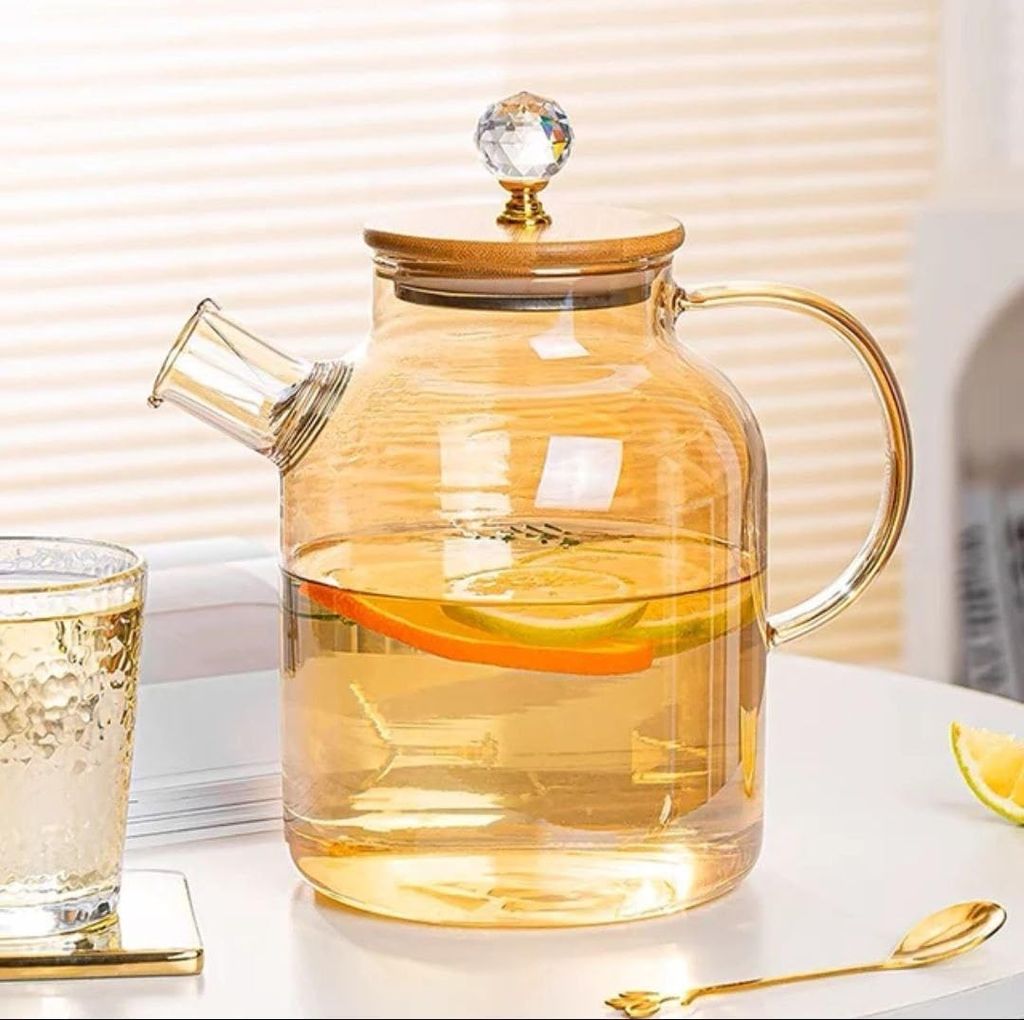 Glass teapot Kettle Teapot with Stainless Steel Infuser, Glass Teapot for Loose Leaf Tea, Blooming Tea, and Herbal