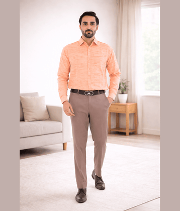 DESHBANDHU DBK - Orange Cotton Regular Fit Men's Formal Shirt (Pack of 1)
