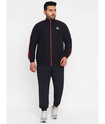 YUUKI - Navy Polyester Blend Regular Fit Striped Men's Sports Tracksuit ( Pack of 1 )