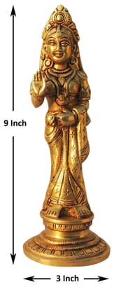 Brass Showpiece Radha Ji God Idol Statue - 3*3*9 Inch (BS1574 R)