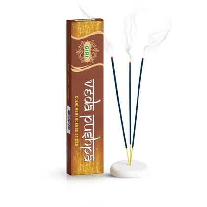 Giri Veda Pushpa Incense Sticks - 35 Sticks | Fresh Fragrance Agarbathi  | 35 Pcs  | Agarbatti for Pooja