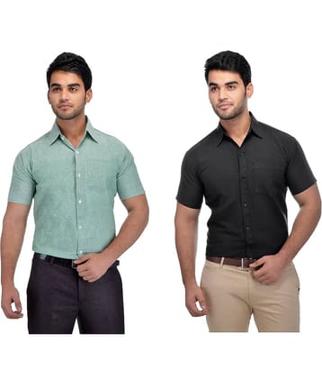 DESHBANDHU DBK Cotton Regular Fit Half Sleeves Men's Formal Shirt - Multi ( Pack of 2 )