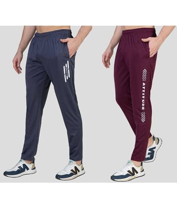 Zeffit - Multicolor Lycra Men's Trackpants ( Pack of 2 )