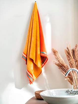 DDecor 100% Premium Cotton Bath Towel | Plain Dual Color 500TC | Zero Twist with High Absorbency | Perfect for Everyday Use | Zest Collection | 75 CM X 150 CM