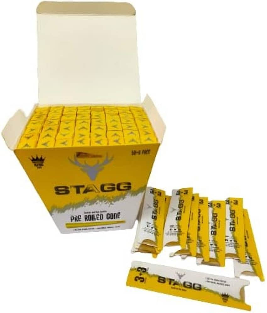 PUFF SMART Stagg Rolling Paper Pre Rolled Cone King Size (50+6 Free)