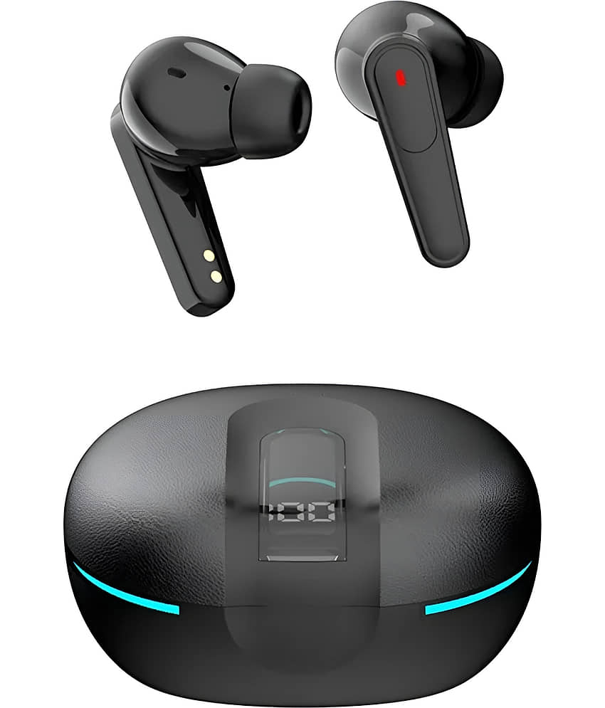 VEHOP PLUS 60 TWS True Wireless in Ear Earbuds with Digital Display & 40H Playtime with Type-C Fast Charging, BTv 5.4 with Instant Pair, Clear Calling ENC Mics, 45ms Low Latency Gaming Ear Buds
