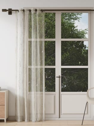DDECOR - 100% PolyesterJacquard And Woven PatternLarge Door 9 Ft|135 CM X 270 CM| - Beige