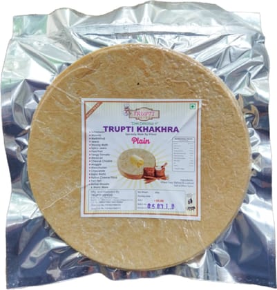 Trupti Udyog Plain Khakhra (1kg, 6 Pieces) | Traditional Roasted Whole Wheat Crisps | Diet Friendly | Healthy Tea Time Snack