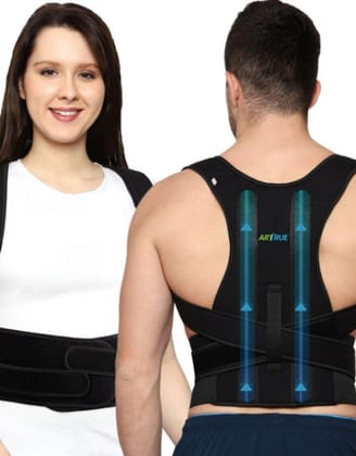 Breathable Back Support Brace for Comfort-1. Breathable and Adjustable Posture Corrector Belt for Men and Women