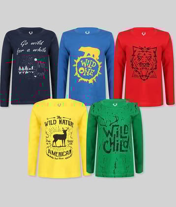 E1K Pack of 3 Boys Cotton T-Shirt ( Multicolor )