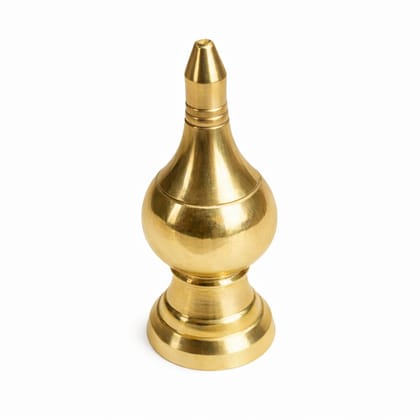 Brass Temple Top Kalash � Small (4 cm � 10 cm) � Gopuram Kalasam � Thazhikakkudam � Pure Brass Temple Kalash � 4 Inch � Chhotee Dibiya