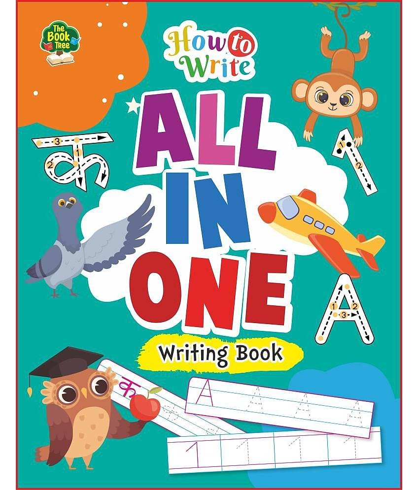 All In One Writing Book With Games And Activities(English ,Hindi , Maths) , All In One Workbook For Children Ages 2-6 | Writing Book For Kids| Early Learning Nursery Grammer| Preschool And Primary Children Books Of All-In-1 Exercise