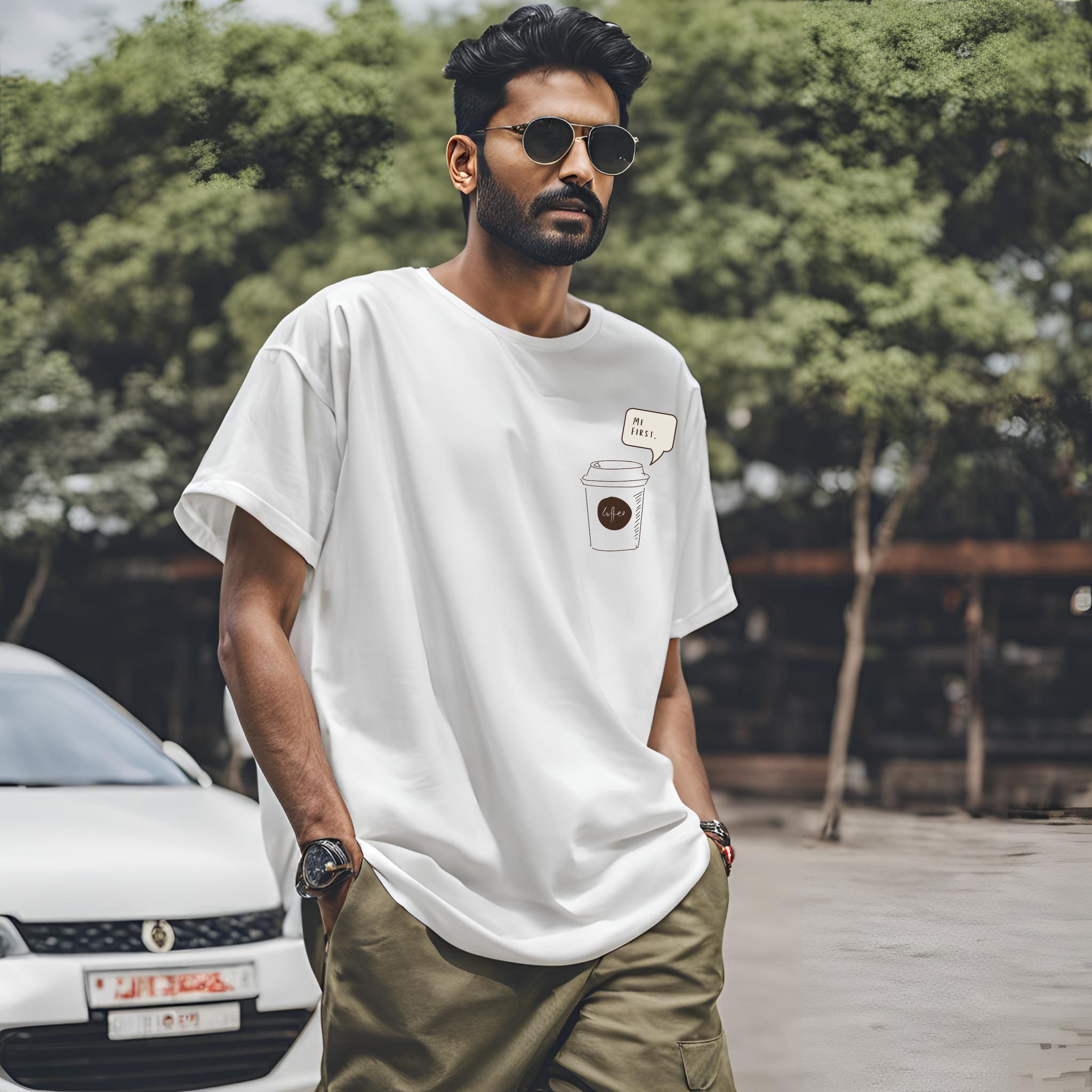 Coffee Life Oversized-Clear / S