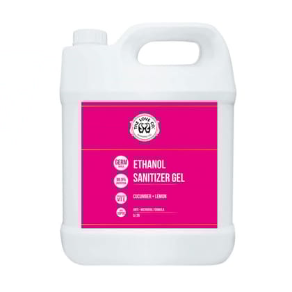 The Love Co Hand Sanitizer Gel, 5 L | WHO Recommended 80% Alcohol Based| Medical Grade