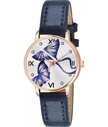 AQUA BLISS - Blue Leather Analog Womens Watch