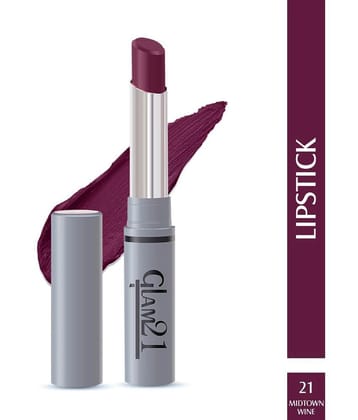 Glam21 Long Lasting NonTransfer Lipstick Creamy Matte Formula matte finish 2.8g Midtown-21