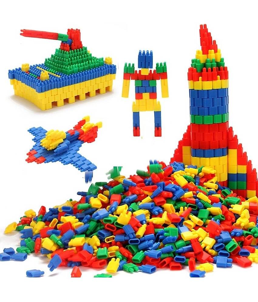 Fratelli Bulet Puzzle Blocks Educational Building Bulet Blocks for Kids above 3 Years, BIS Approved (150pcs Creative Blocks)