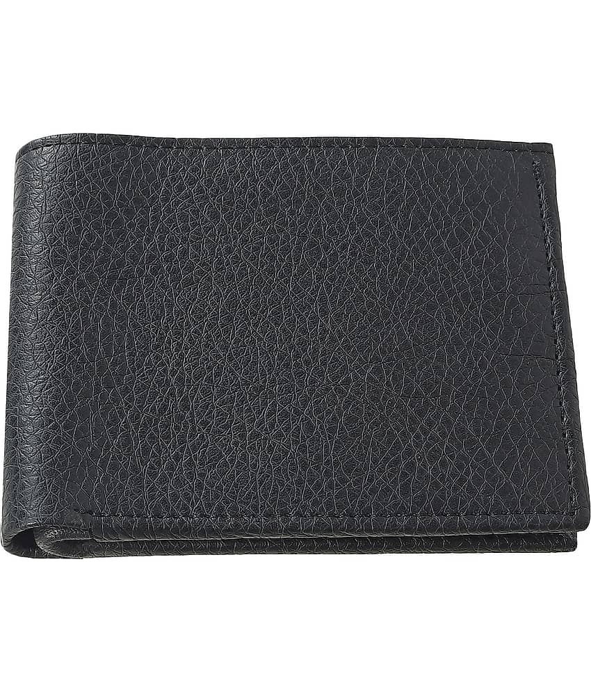 Clock21 - Black Leather Men's Regular Wallet ( Pack of 1 )