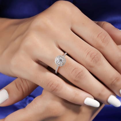 Ayela Silver Moissanite Ring for Women | 22KT Gold Vermeil-13 / Yellow Gold