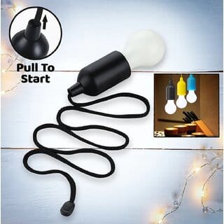 BIYANKA LED Pull Cord Light  Hanging Black LED Bulb (1 Pc)