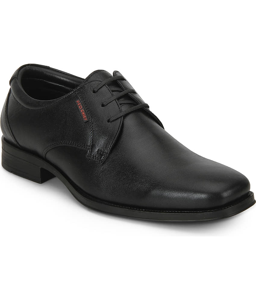 Red Chief Black Men's Derby Formal Shoes