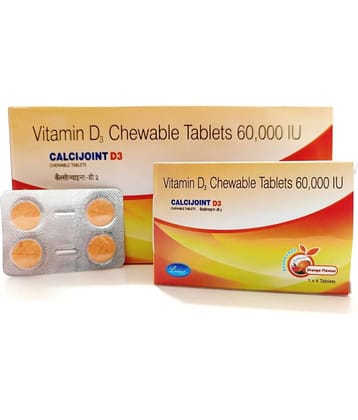 CALCIJOINT D3 CHEWABLE TAB ( PACK OF 10)  TOTAL 60 TAB Standard Oral Kit Pack of 10