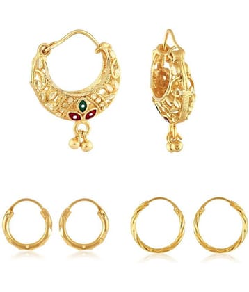 Vighnaharta Allure Charming Alloy Gold Plated Stud and Chandbali Earring Combo set For Women and Girls  Pack of- 3 Pair Earrings- VFJ1101-1316-1317ERG